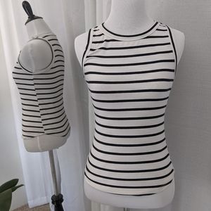 Rue 21 black and white striped tank top